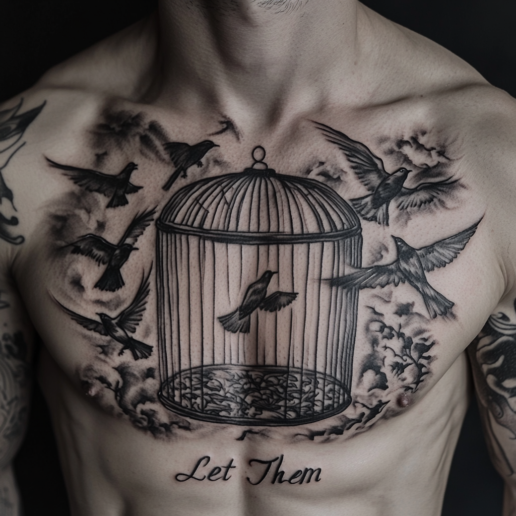 Let Them on Chest with Open Cage