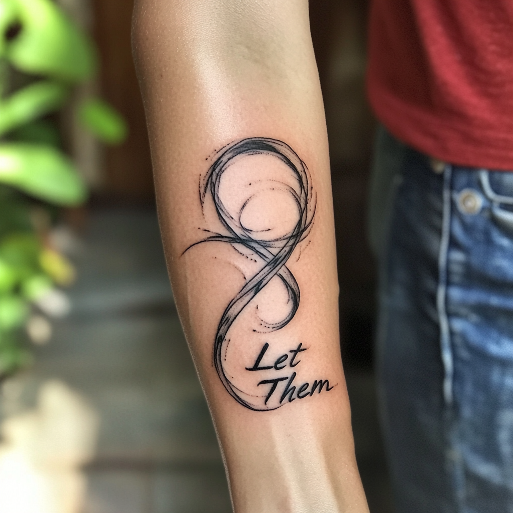 Let Them on Forearm in Infinity Symbol