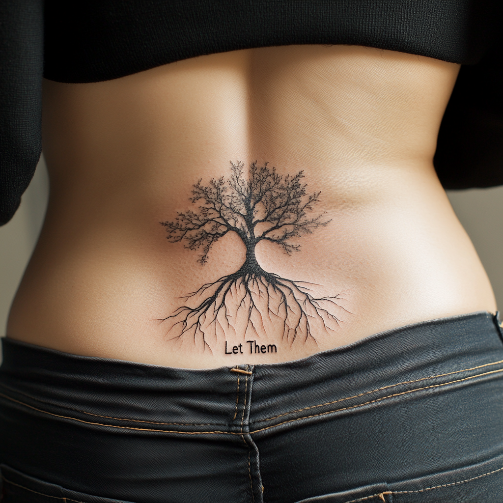 Let Them on Lower Back with Tree Roots