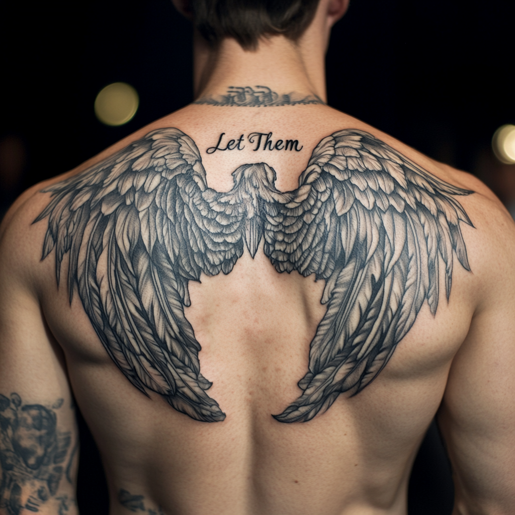 Let Them on Upper Back with Wings