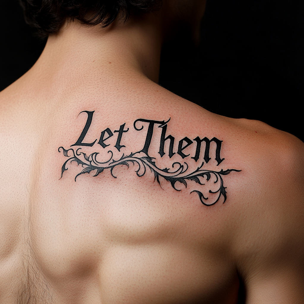 Let Them on the Shoulder in Gothic Script